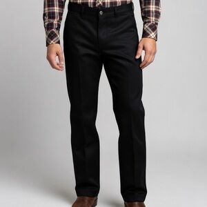 Levi's Sta-Pressed Men's Black Cotton Blend Dress Pants - Straight Tailored Fit
